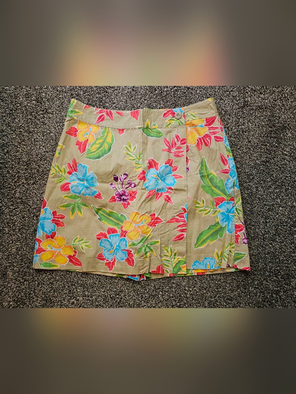 Vintage White Stag Floral Skort sz 12